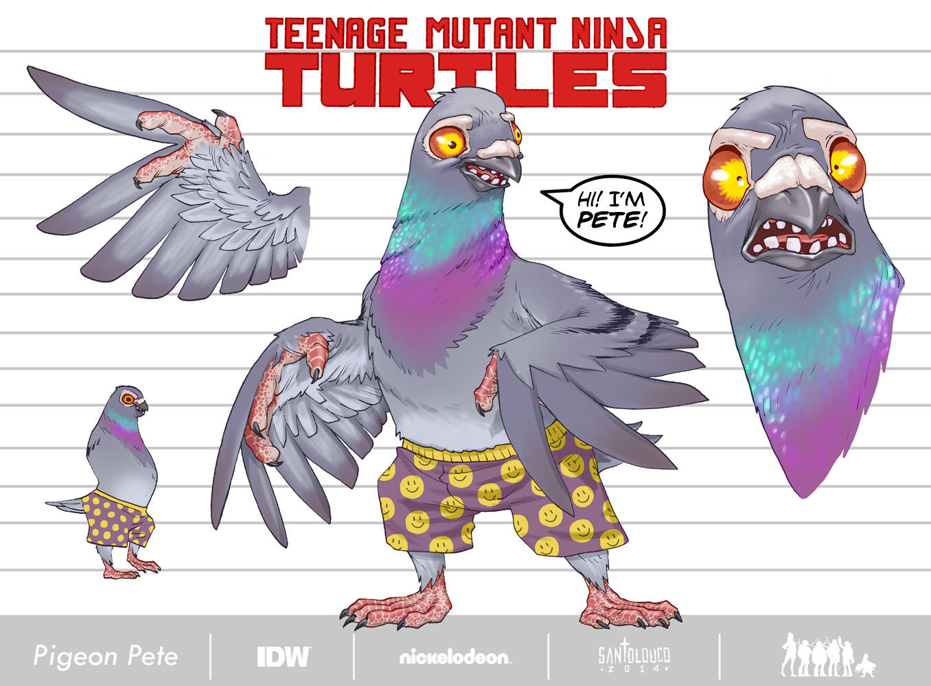 Pigeon Pete_TMNT_Design by Santolouco