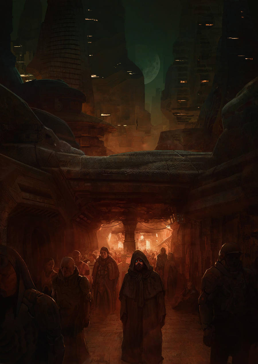 The emperor in the streets of Arrakeen by MarcSimonetti
