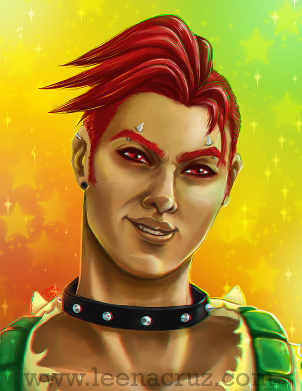 Bowser in HighSchool by LeenaCruz