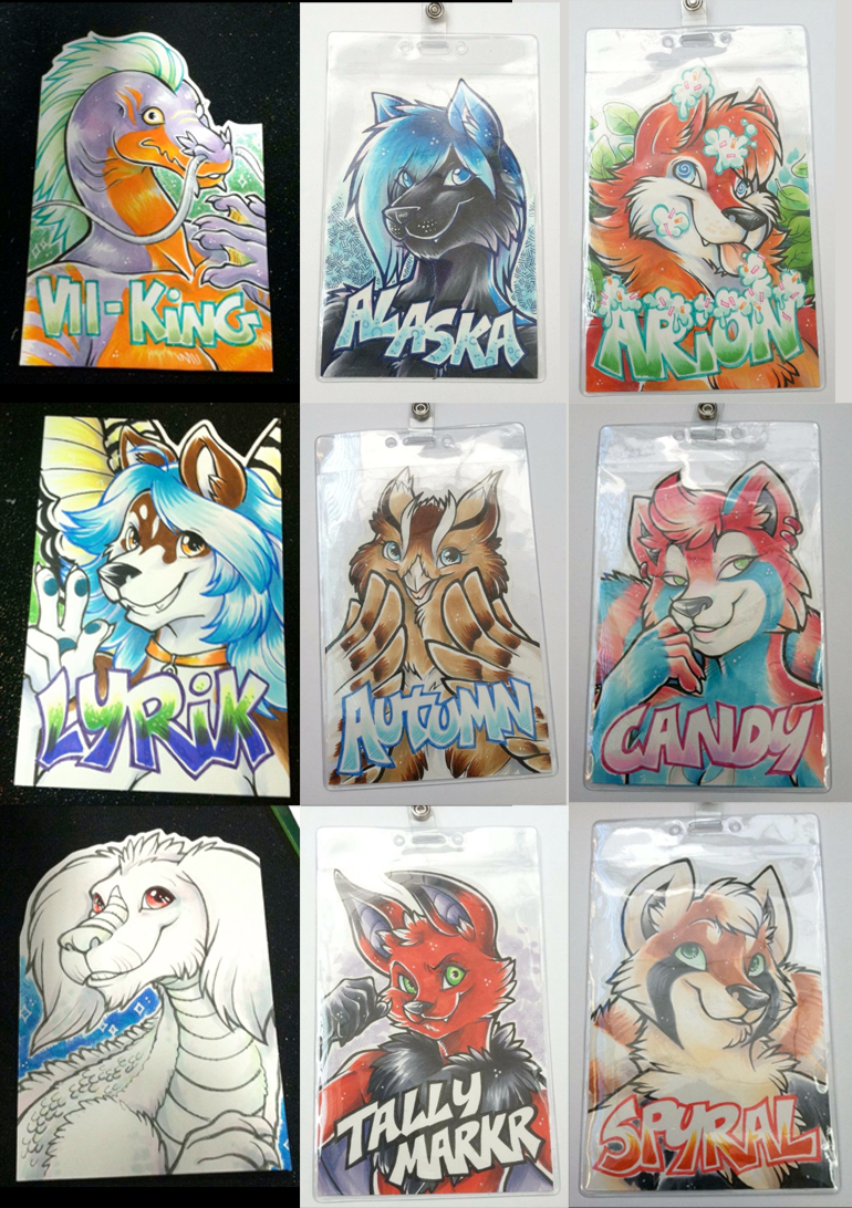 Conbadges from 2014 - part01 by dizziness