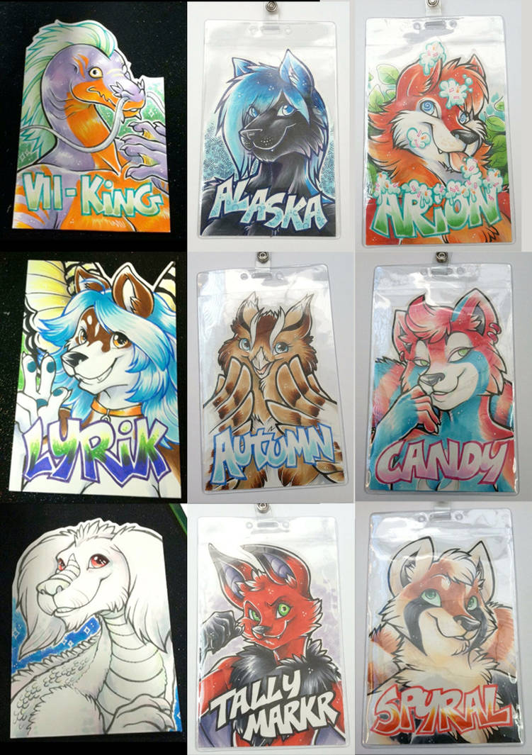 Conbadges from 2014 - part01 by dizziness