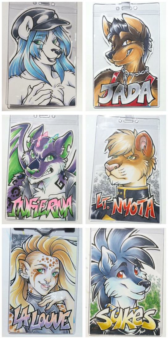 Conbadges from 2015 - part01 by dizziness