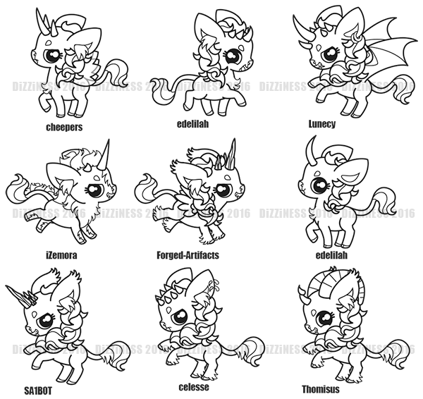 Minkin- Customs (loonngg overdue) - lineart by dizziness