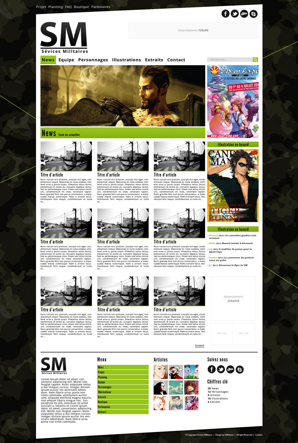WebDesign for SM - Homepage by Aelheann