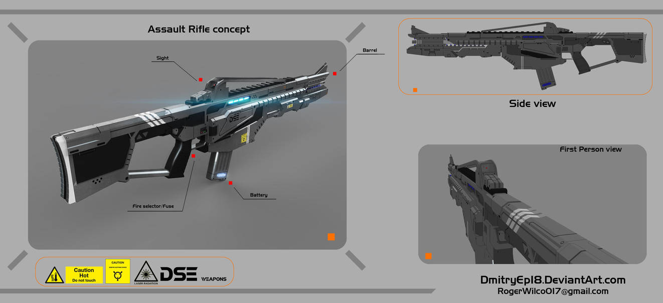 Assault rifle concept by DmitryEp18