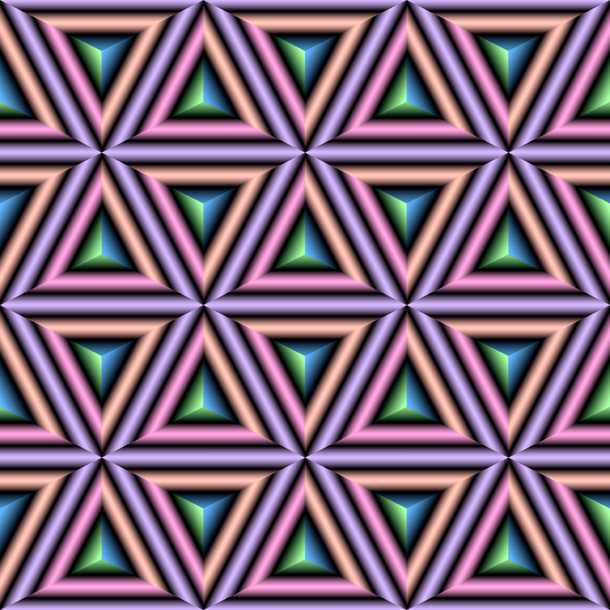 Triangles or Cubes Illusion by kawgraphics