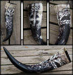 Solar Kult Drinking Horn by Wodenswolf