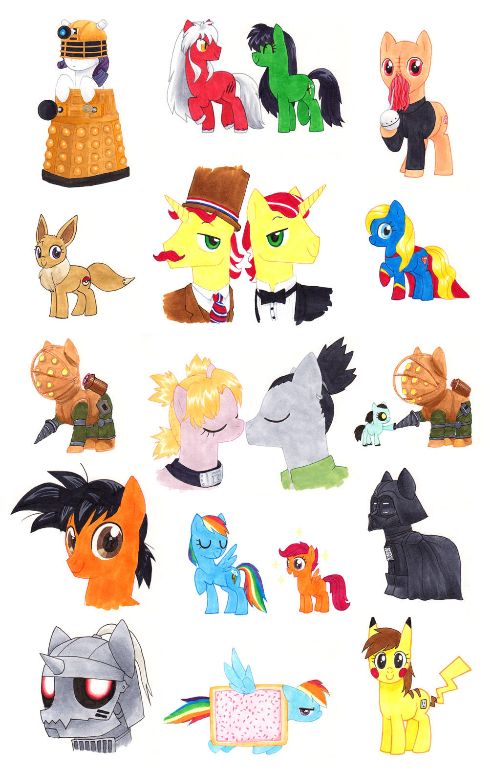SL Comic Con 2013 Pony Commissions (Fan Art) by alamedyang