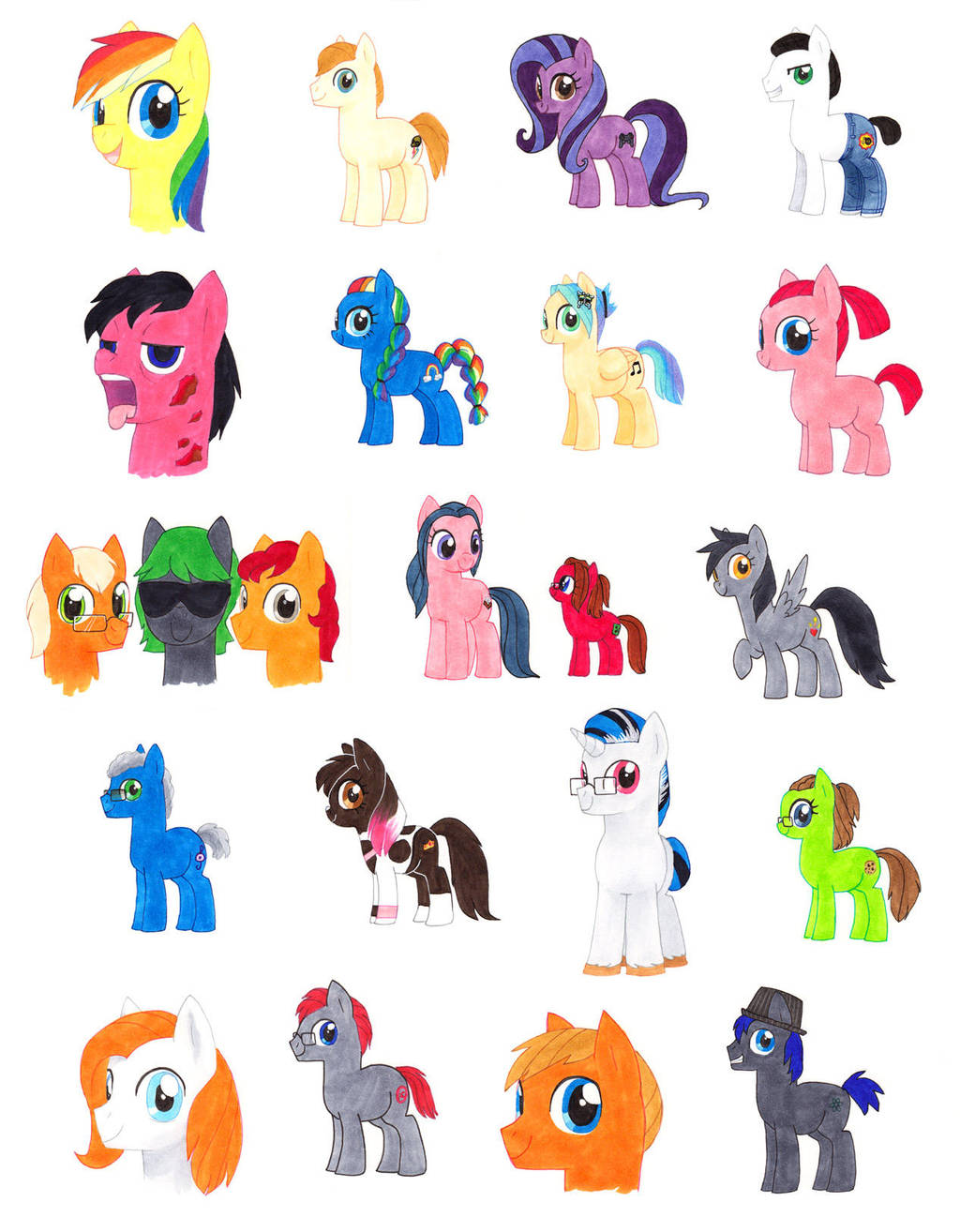 SL Comic Con 2013 Pony Commissions (OCs) by alamedyang