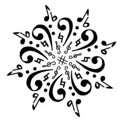 Music Flower Tattoo by Felandrim
