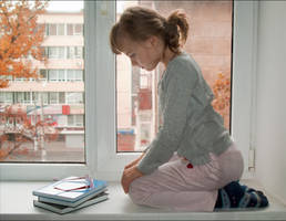 on the window by Kanashii-Hito