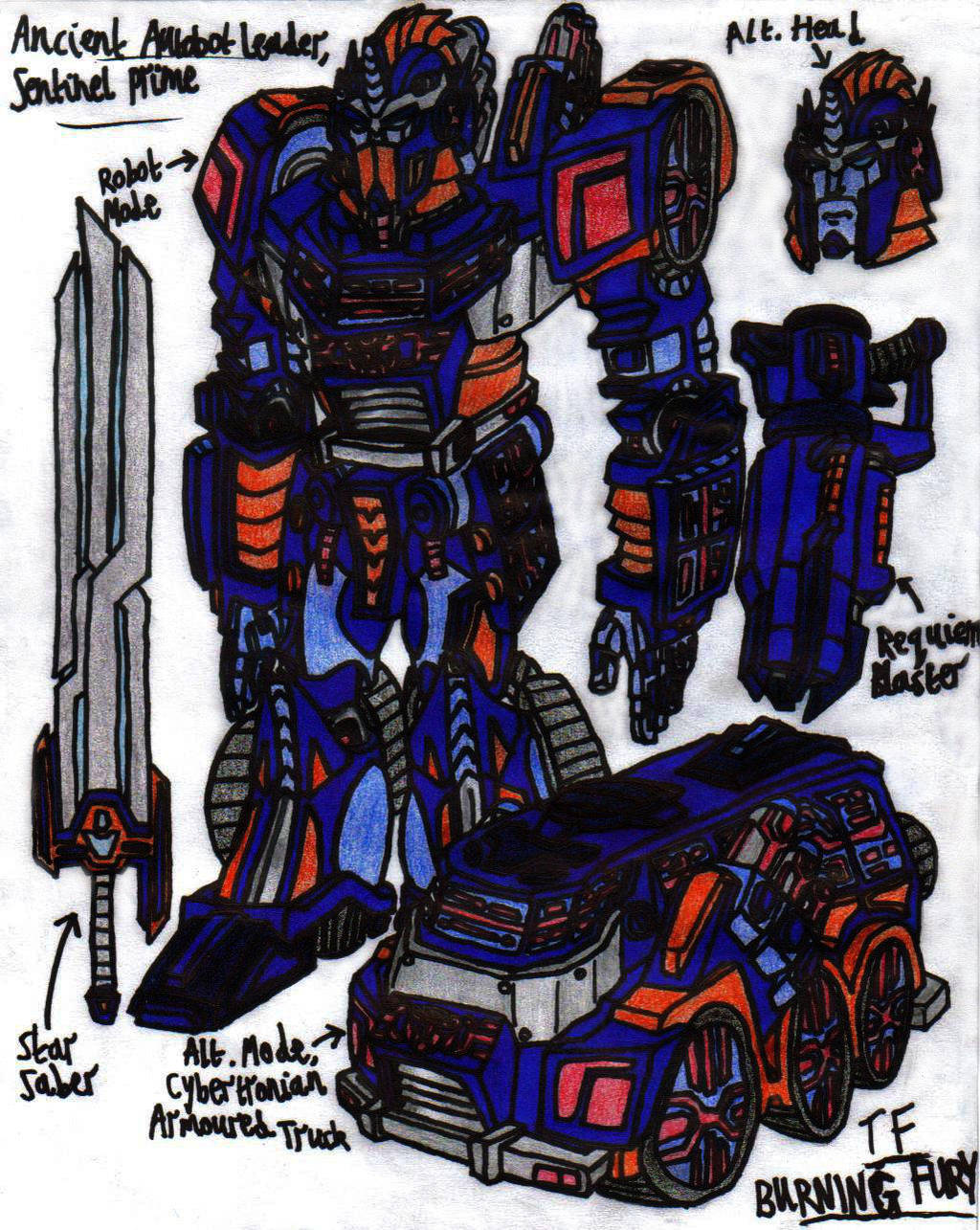 Transformers Burning Fury Sentinel Prime by KrytenMarkGen0 on DeviantArt