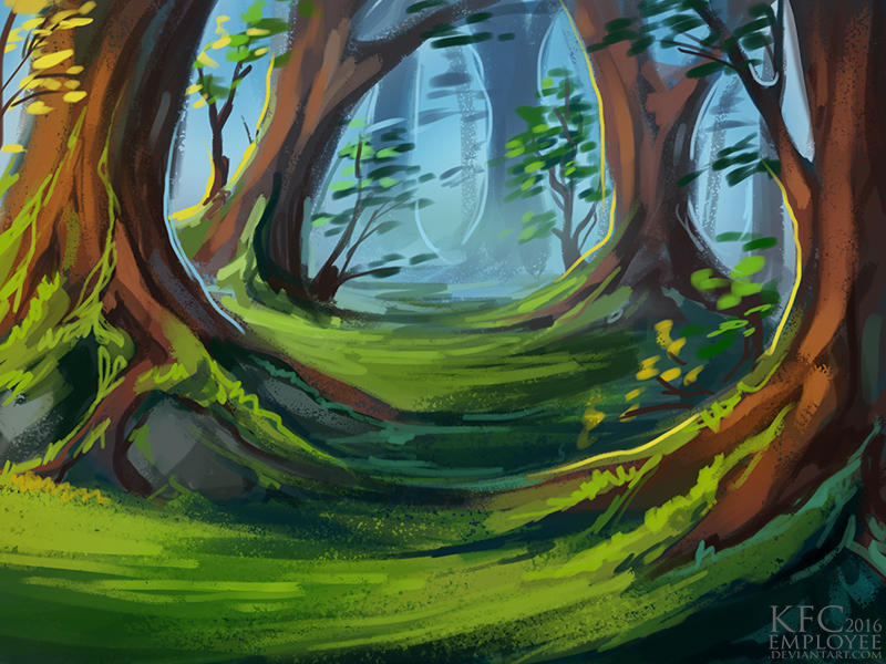 Mossy forest by Chickenbusiness
