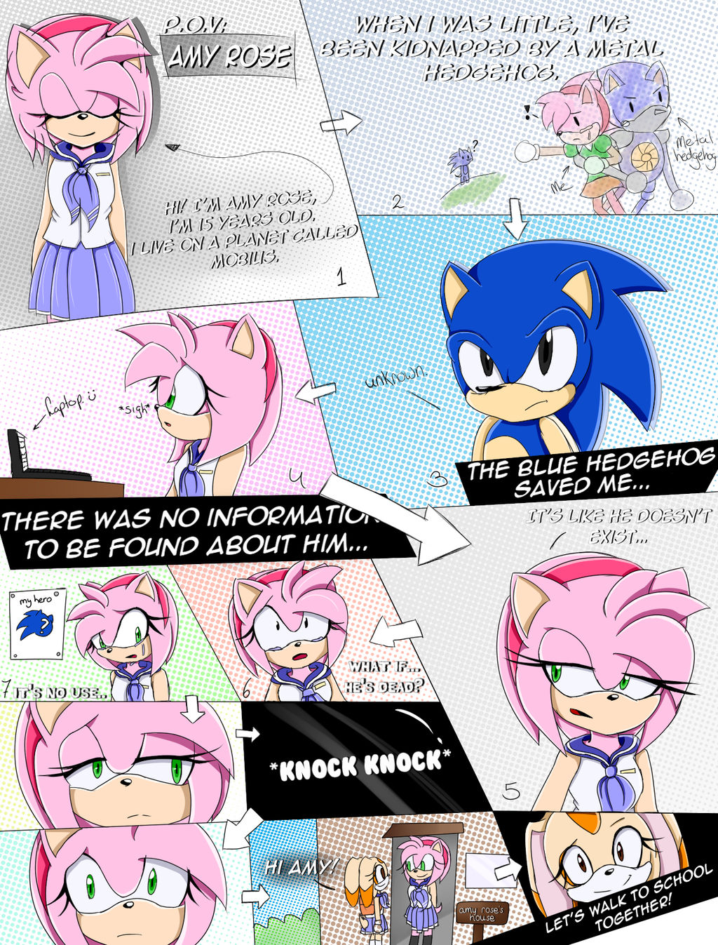 Sonamy Comic: My Hero - Page 1 (CHAPTER 1) by iLeaMiraRexiiz on DeviantArt
