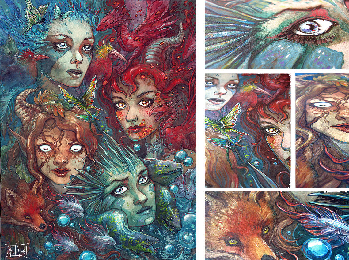 Four Elements (traditional ) by Morgan-chane