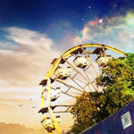 Beautiful Sunset Carnival Ferris Wheel by Kantiki
