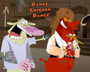 Cow and Chicken in Labyrinth by AndrewSS23