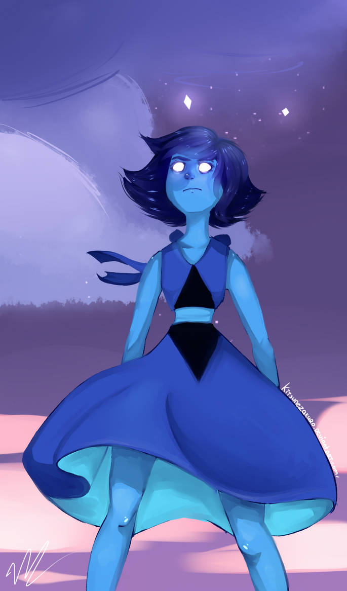 I really like this show and I thought i'd do that one meme where you get a scene and redraw it or something along the lines of that :33 and lapis lazuli is real fun to draw!~ I might do opal next =...