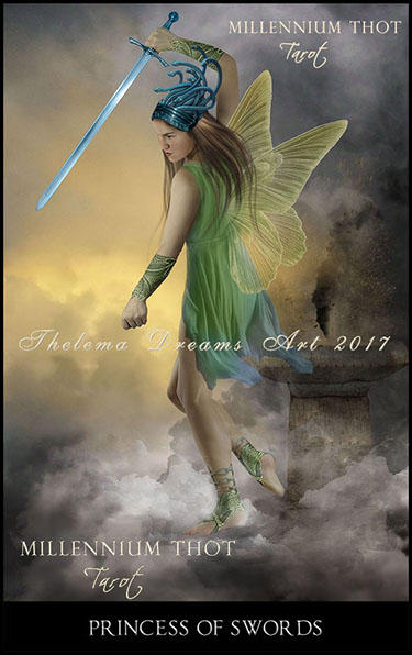 Princess of Swords MILLENNIUM THOT Tarot by ThelemaDreamsArt