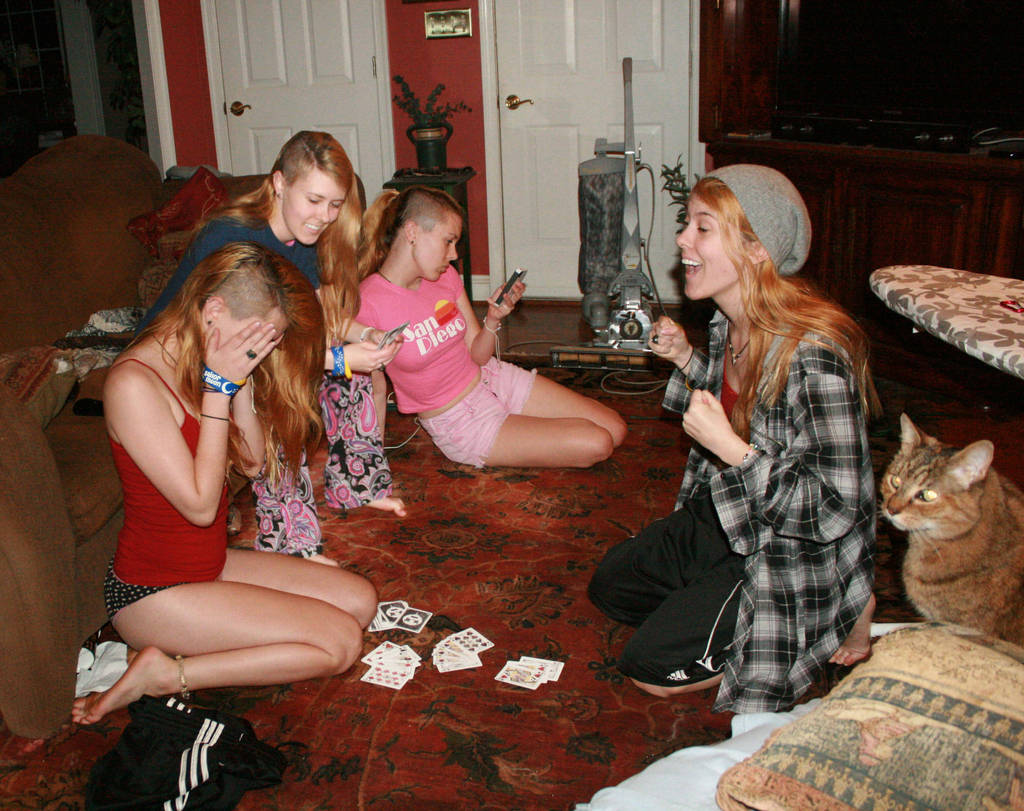 Amateur orgy porn tubes All girl strip poker