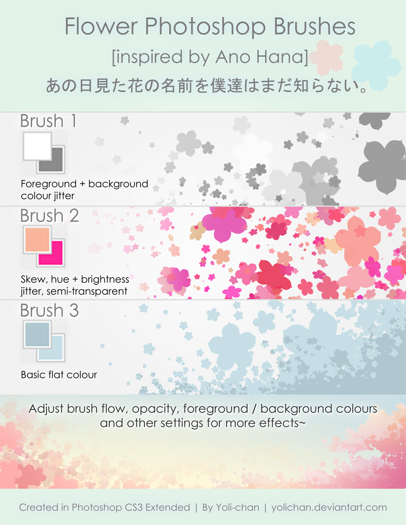 Ano Hana Flower Photoshop Brush by yolichan