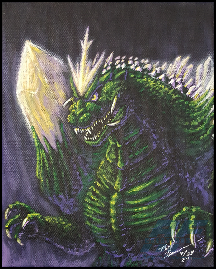 Another SpaceGodzilla painting by AlmightyRayzilla