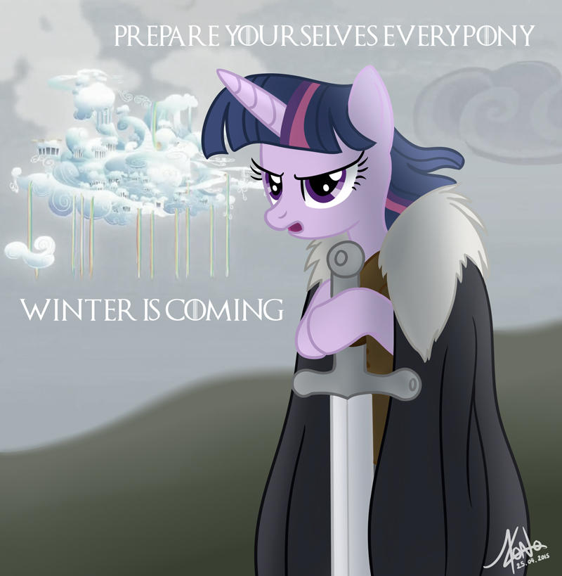 Cloudsdale winter is coming by Valinhya