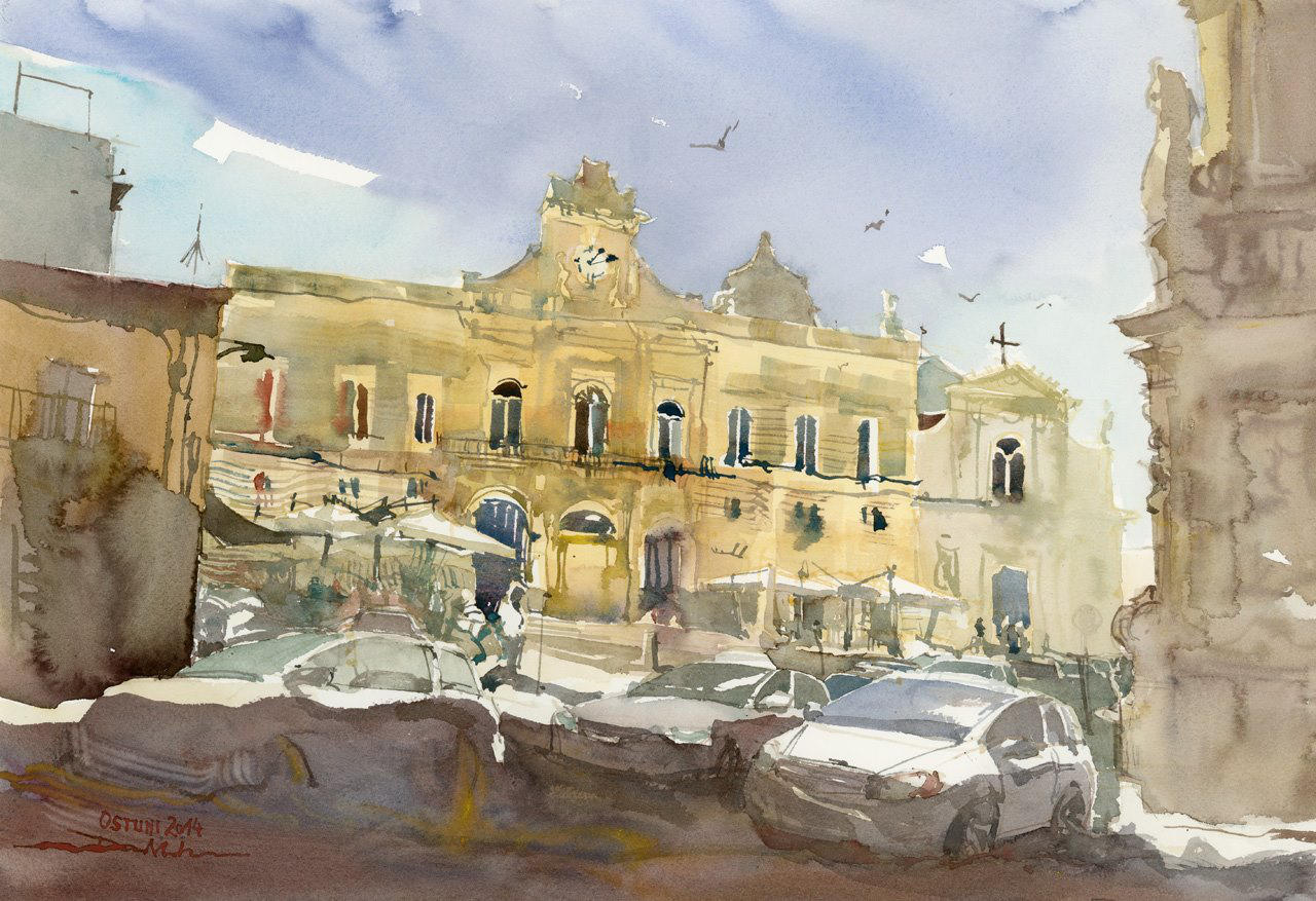 Ostuni, 36x51cm by NiceMinD