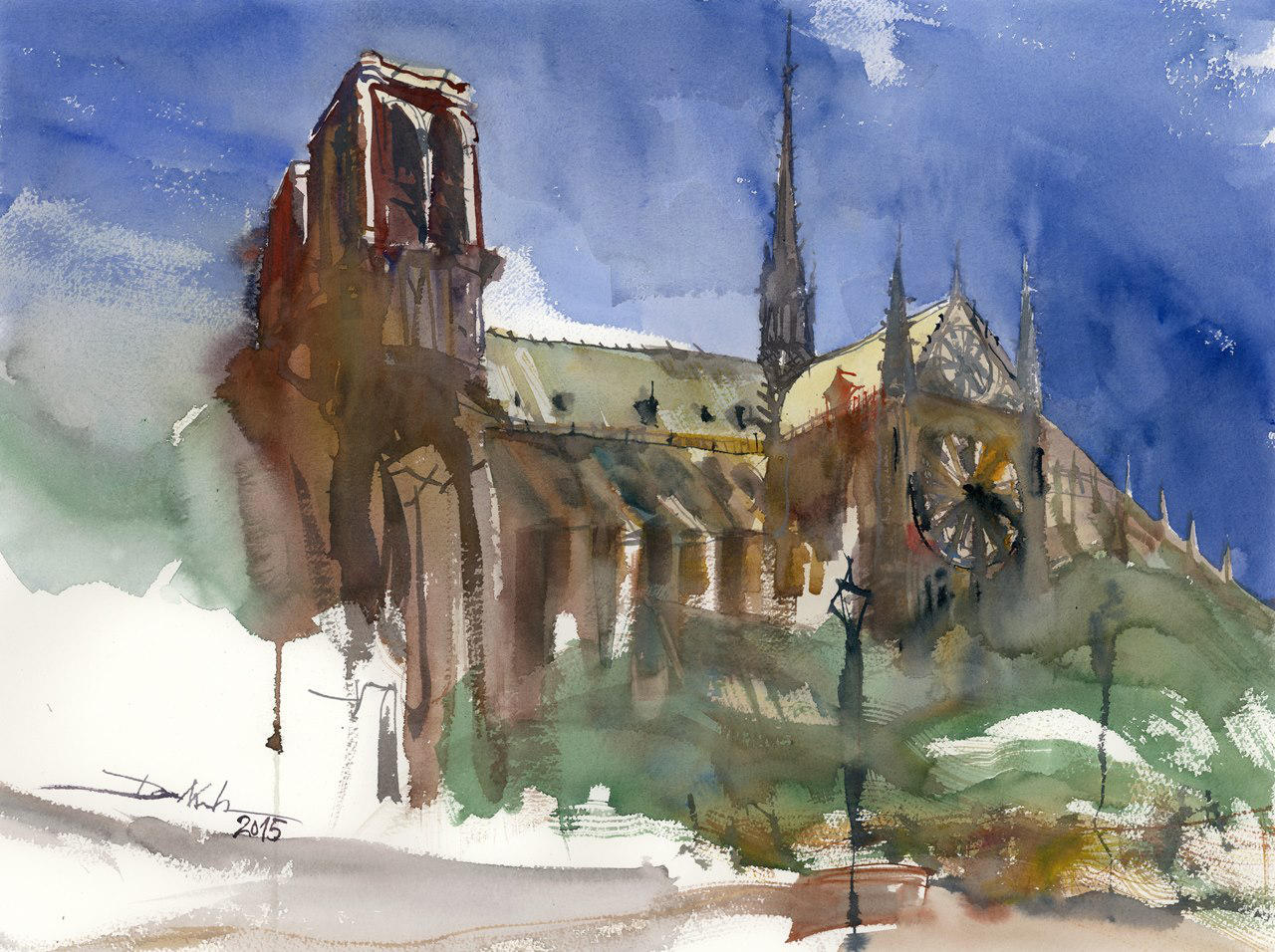 Notre Dame, 44x59cm by NiceMinD