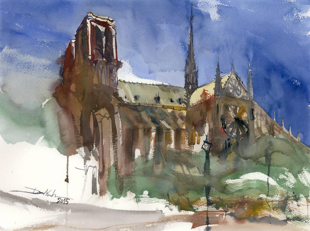 Notre Dame, 44x59cm by NiceMinD