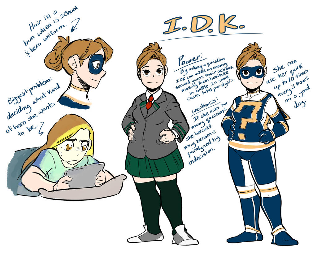 I.D.K. Boku no Hero Academia OC by CharlotteSketches on