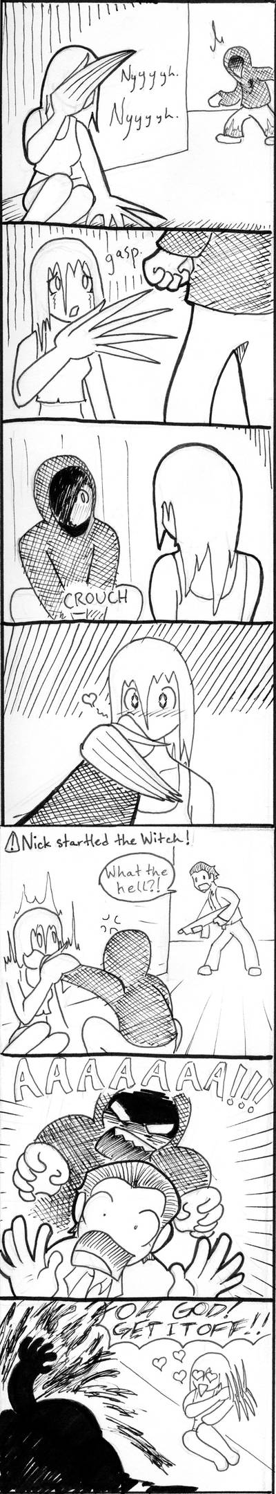 L4D Hunter and the Witch by BlackFaceless