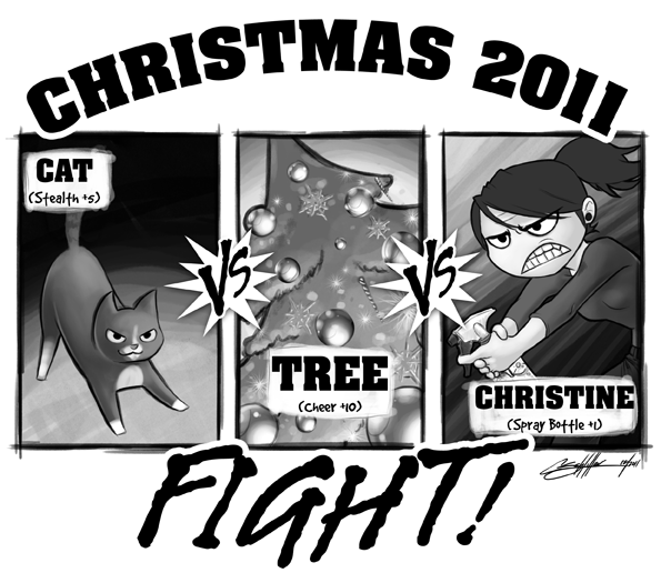 Cat vs. Tree vs. Me by weenie