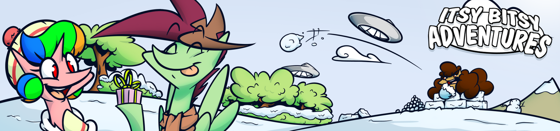 Itsy Bitsy Adventures - Winter Katbox Banner by SilverBlazeBrony
