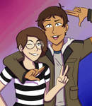 Brena and Lance (commission) by Cheezitss