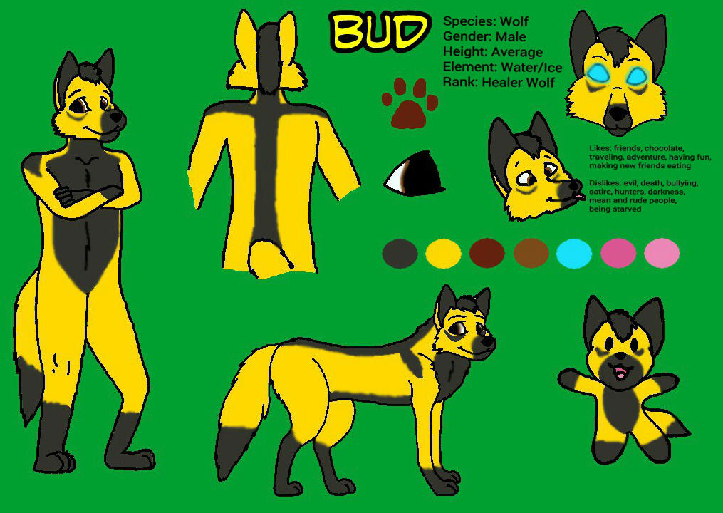 Bud's Ref Sheet by BudTheWolf