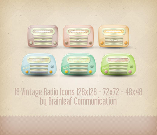 Vintage Radio Icons by Ransie3