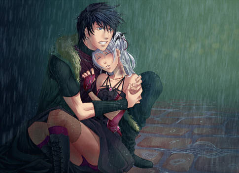Raining in darkness by ChiNoMiko