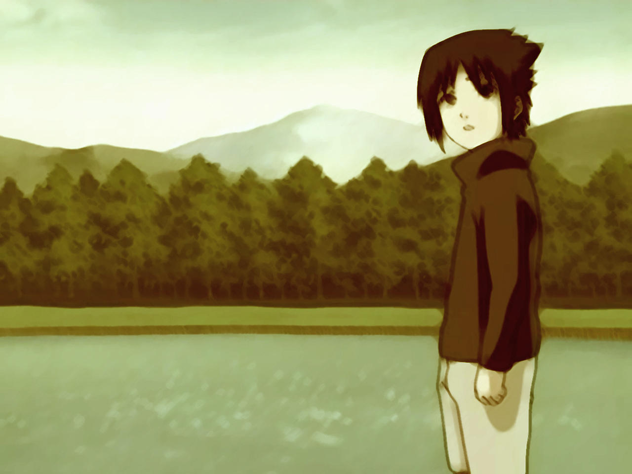 Sasuke Staring by electric-pervert