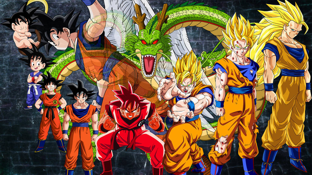 Goku Transformations by firebladenatjox