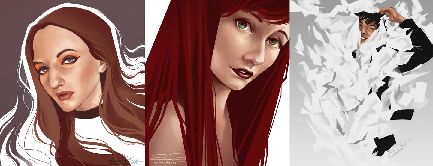 Portrait Sketches by eychanchan