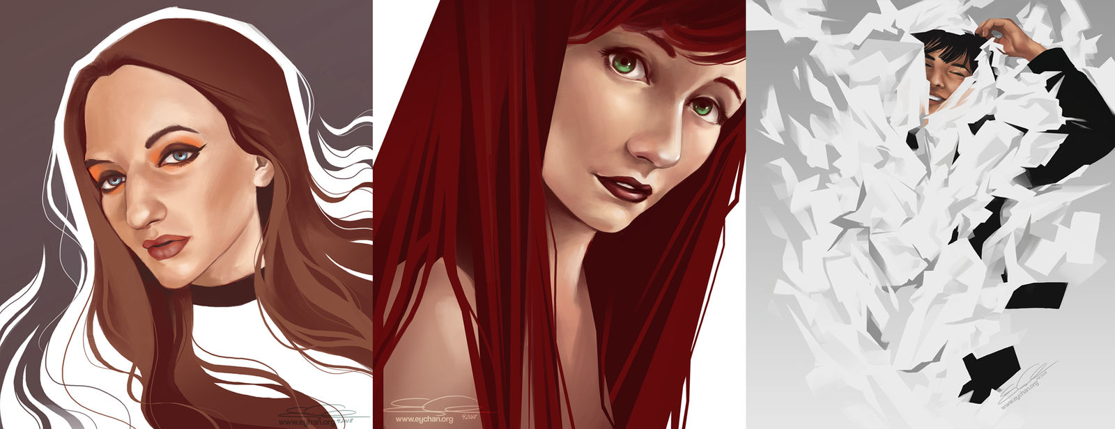 Portrait Sketches by eychanchan