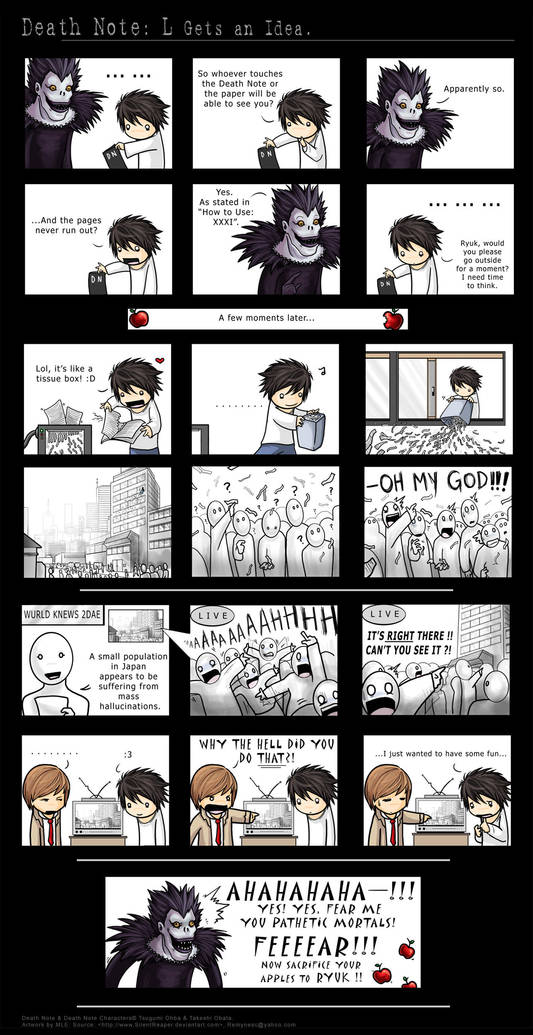 Death Note: L Gets an Idea. by eychanchan