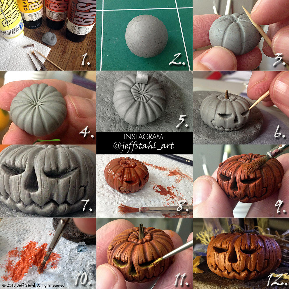 TUTORIAL : clay pumpkin by JeffStahl