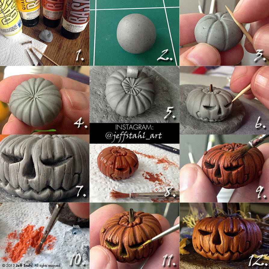 TUTORIAL : clay pumpkin by JeffStahl