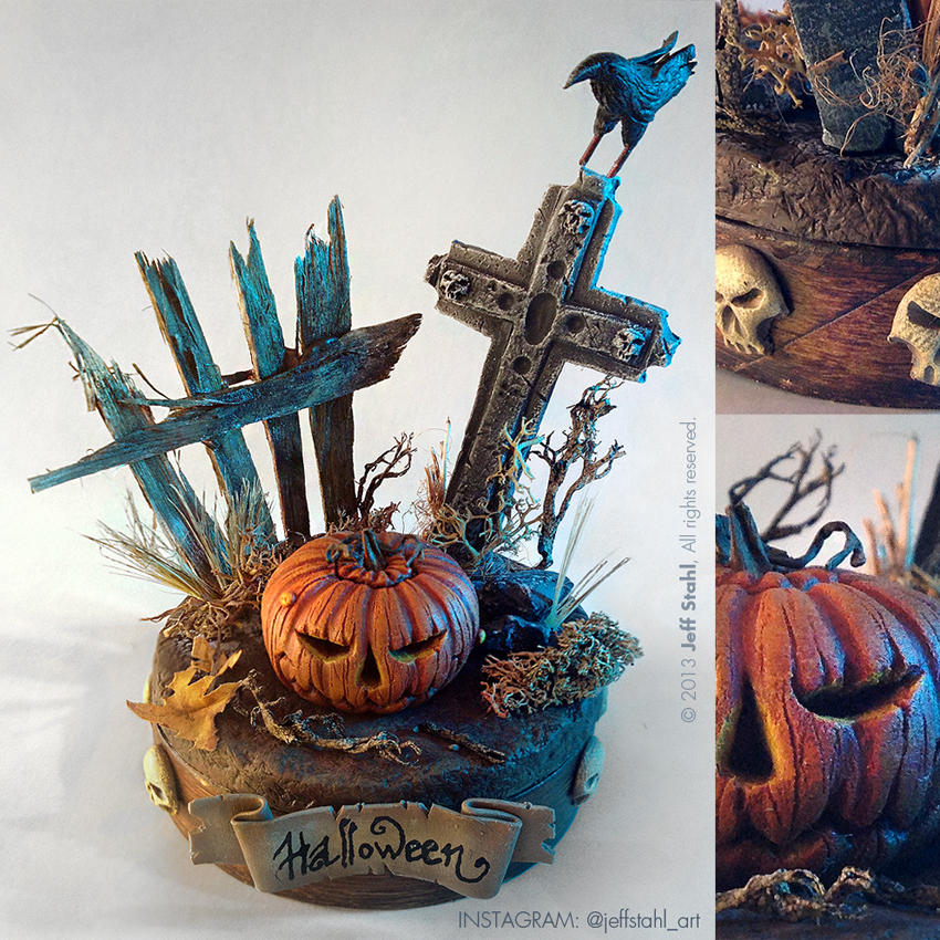 Halloween handmade miniature diorama by JeffStahl