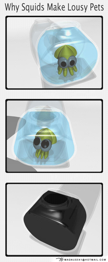 Why squids make lousy pets by evilhomer145