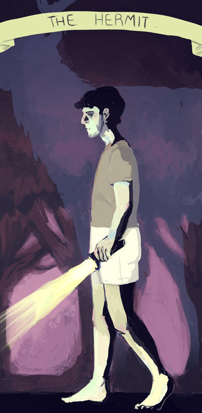 Hannibal Tarot - The Hermit by CassieForgen