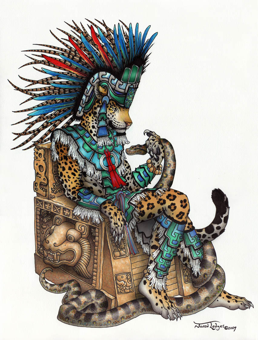 Tepeyollotl - Aztec Jaguar God by ScribbleFox
