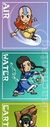 Avatar: Five Elements Chibis by Risachantag